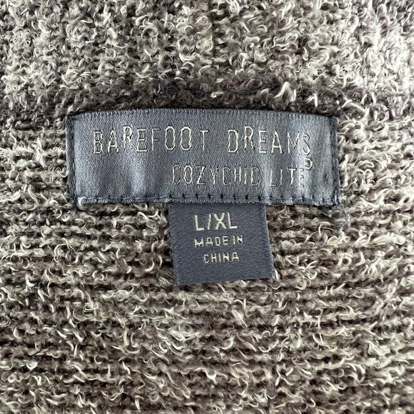 Barefoot Dreams CozyChic Lite Gray Open Front Shawl Collar Circle Cardigan Sz XL - Picture 4 of 5